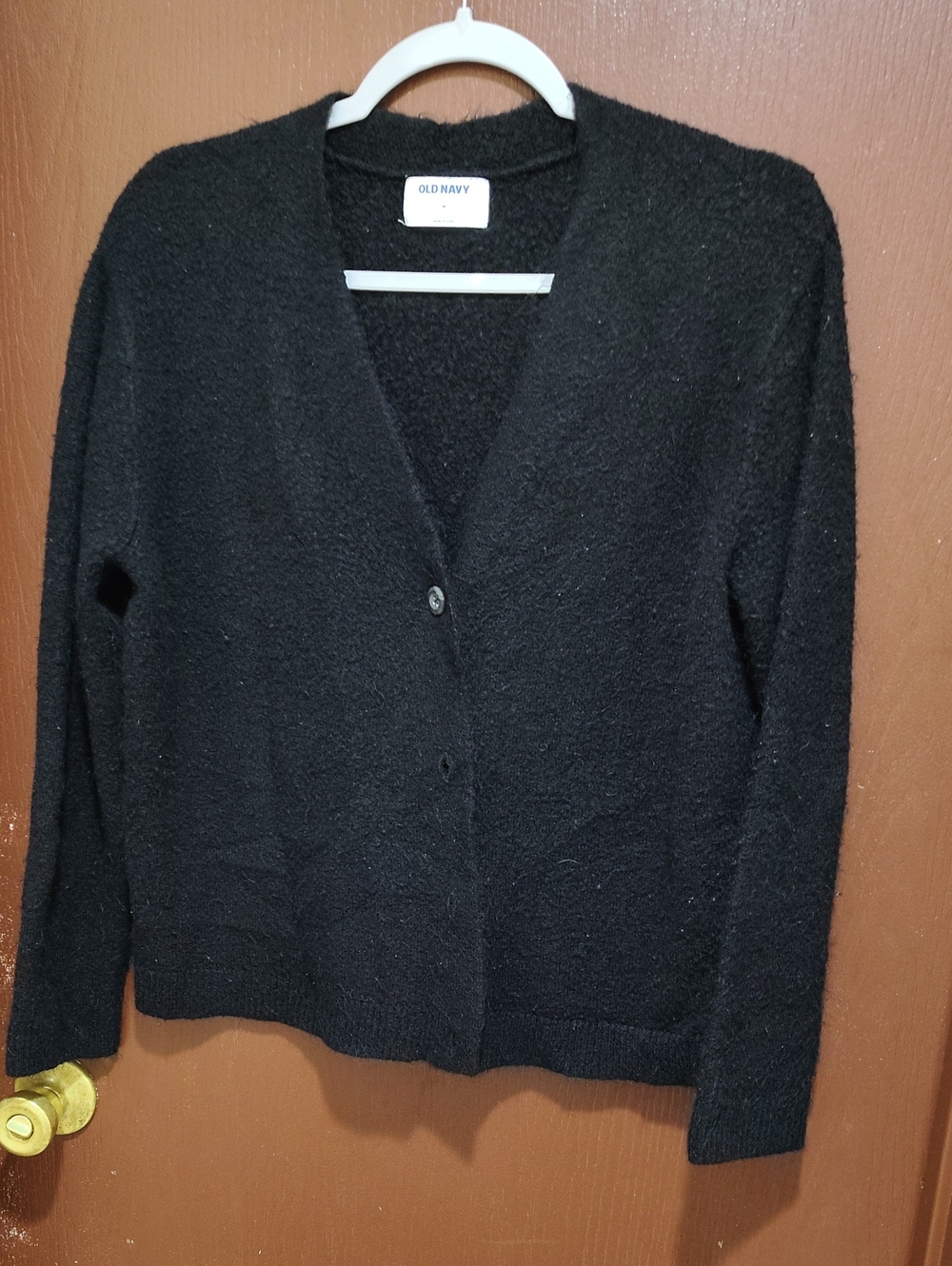 Old Navy Black V-Neck Button-Front Cardigan